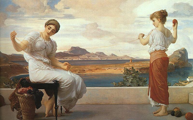 Lord Frederic Leighton Winding the Skein oil painting picture